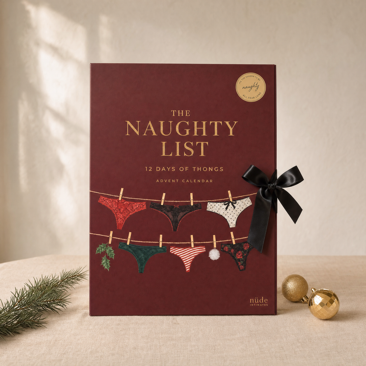Thongmas 12-day thong advent calendar box, closed